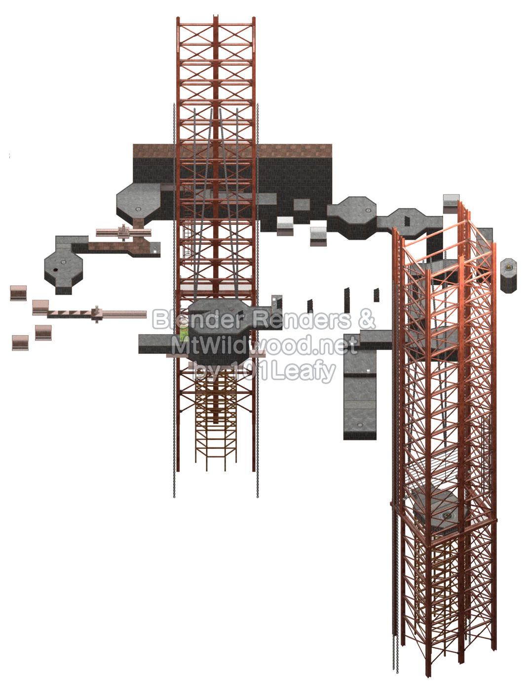 Splatoon Raiders Leaps Off the Tongue Map (45° view)