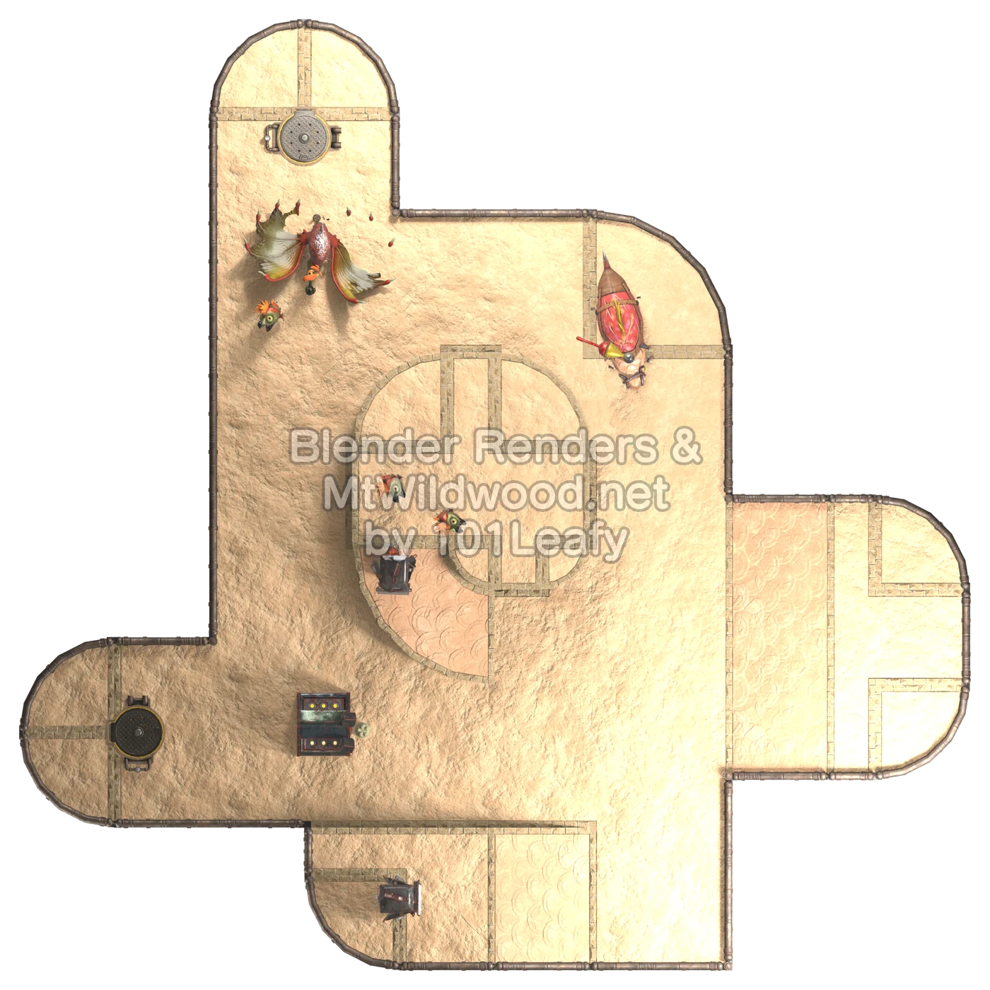Splatoon Raiders Lower Tier Floor 1 Map (top view)