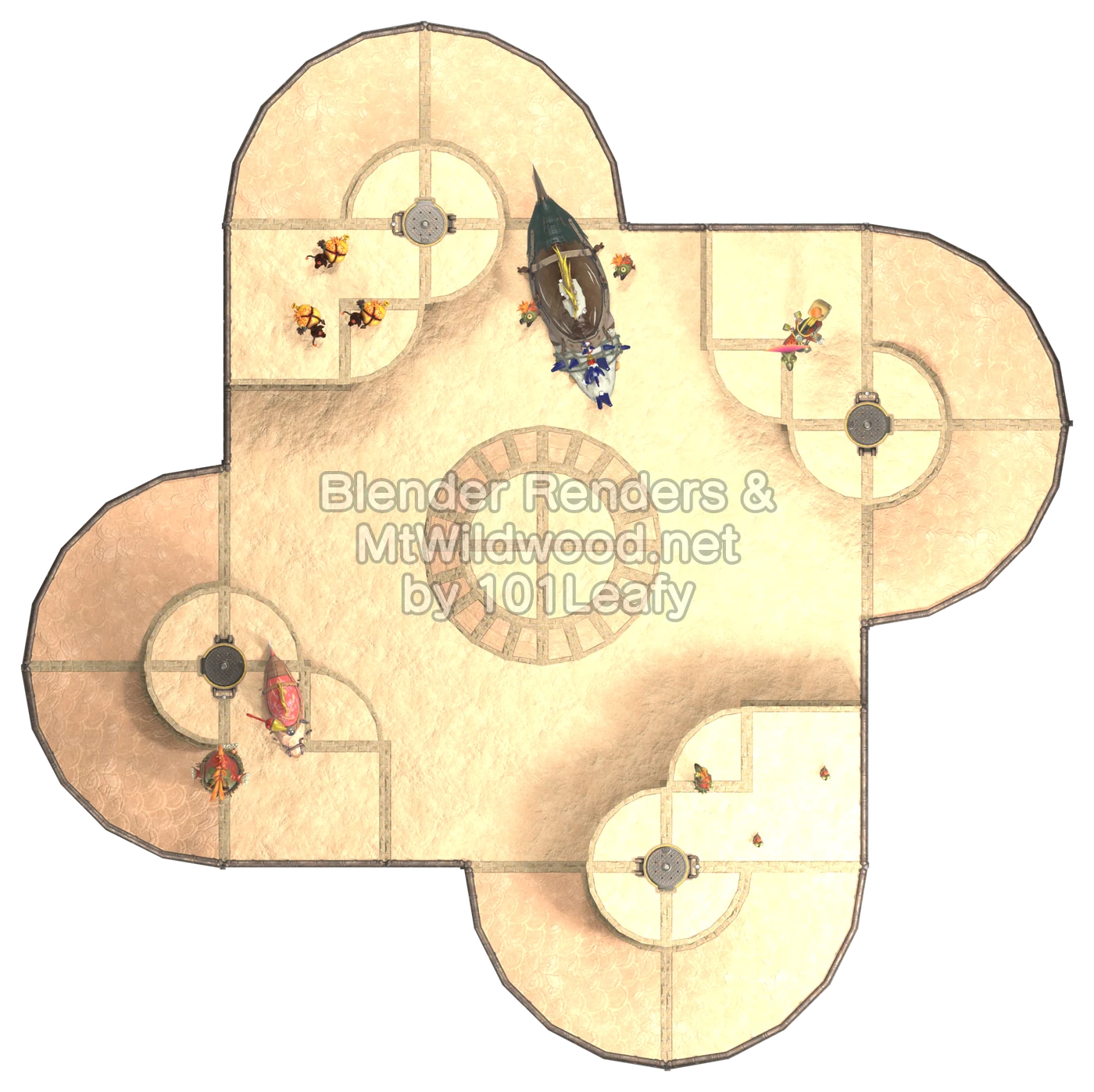 Splatoon Raiders Lower Tier Floor 8 Map (top view)