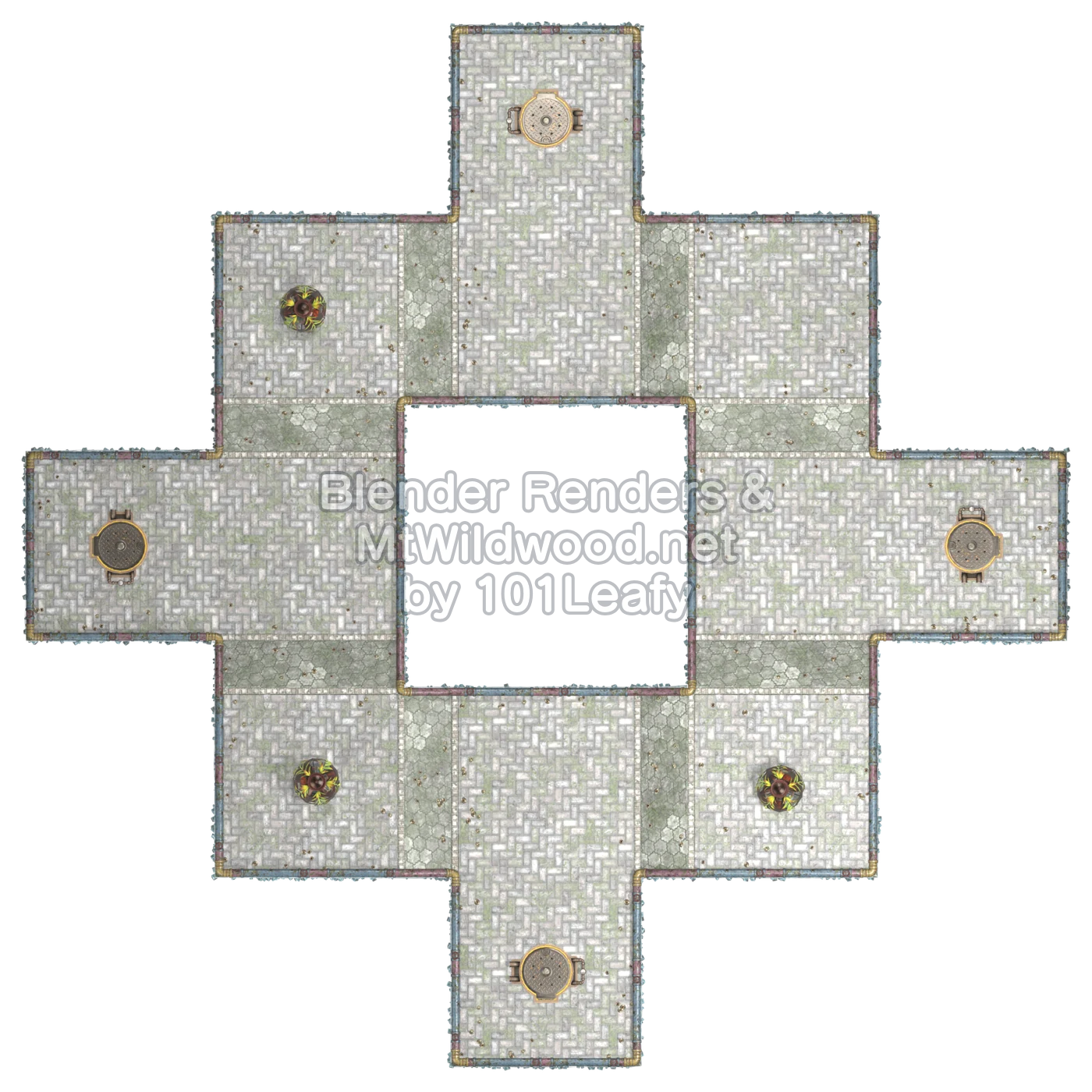 Splatoon Raiders Meesu Den Map (top view)