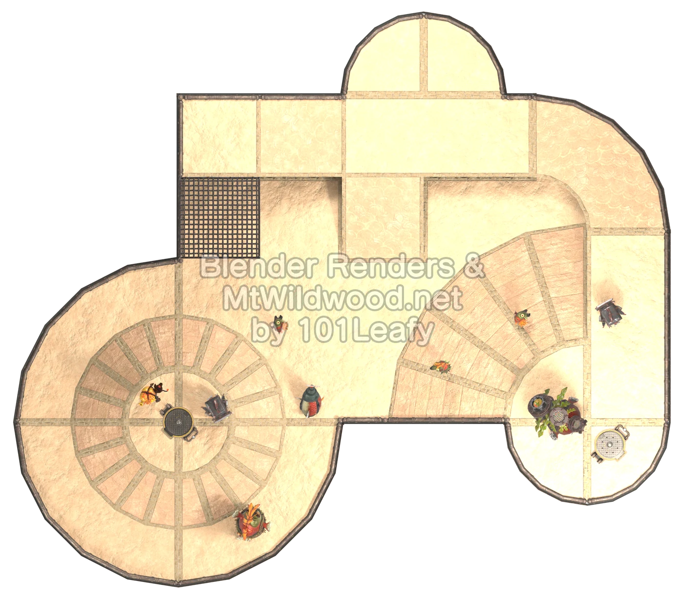 Splatoon Raiders Middle Tier Floor 2 Map (top view)