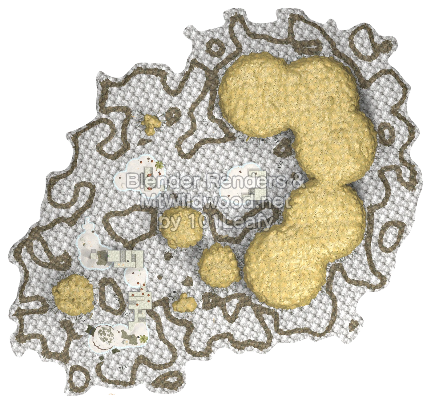 Splatoon Raiders Piel Coast Map (top view)