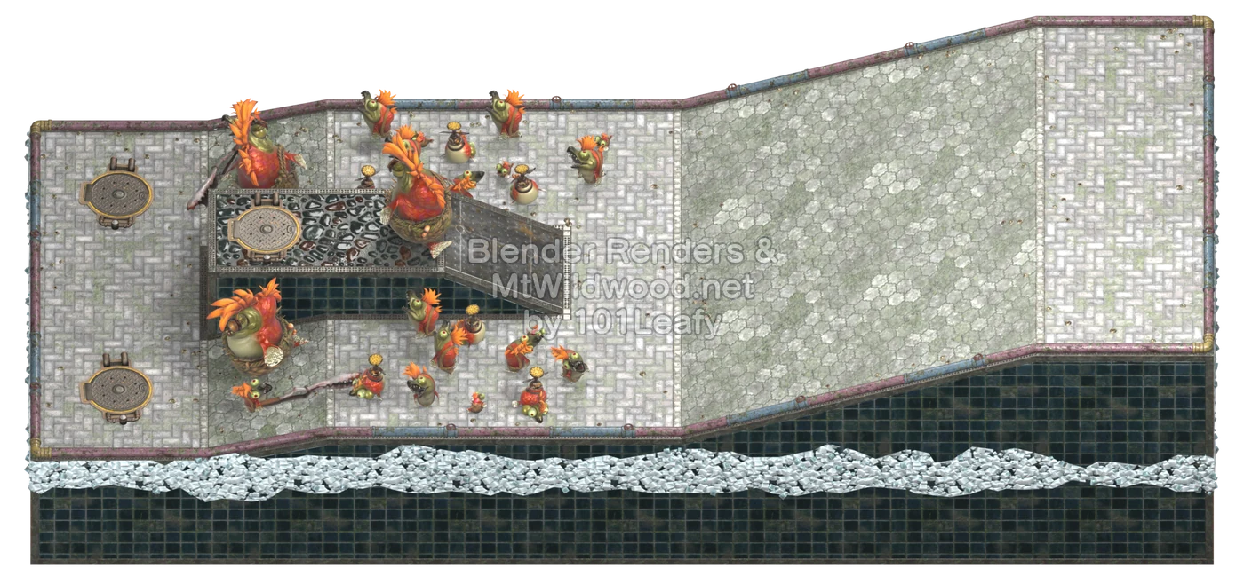 Splatoon Raiders Pleyn Den Map (45° view)