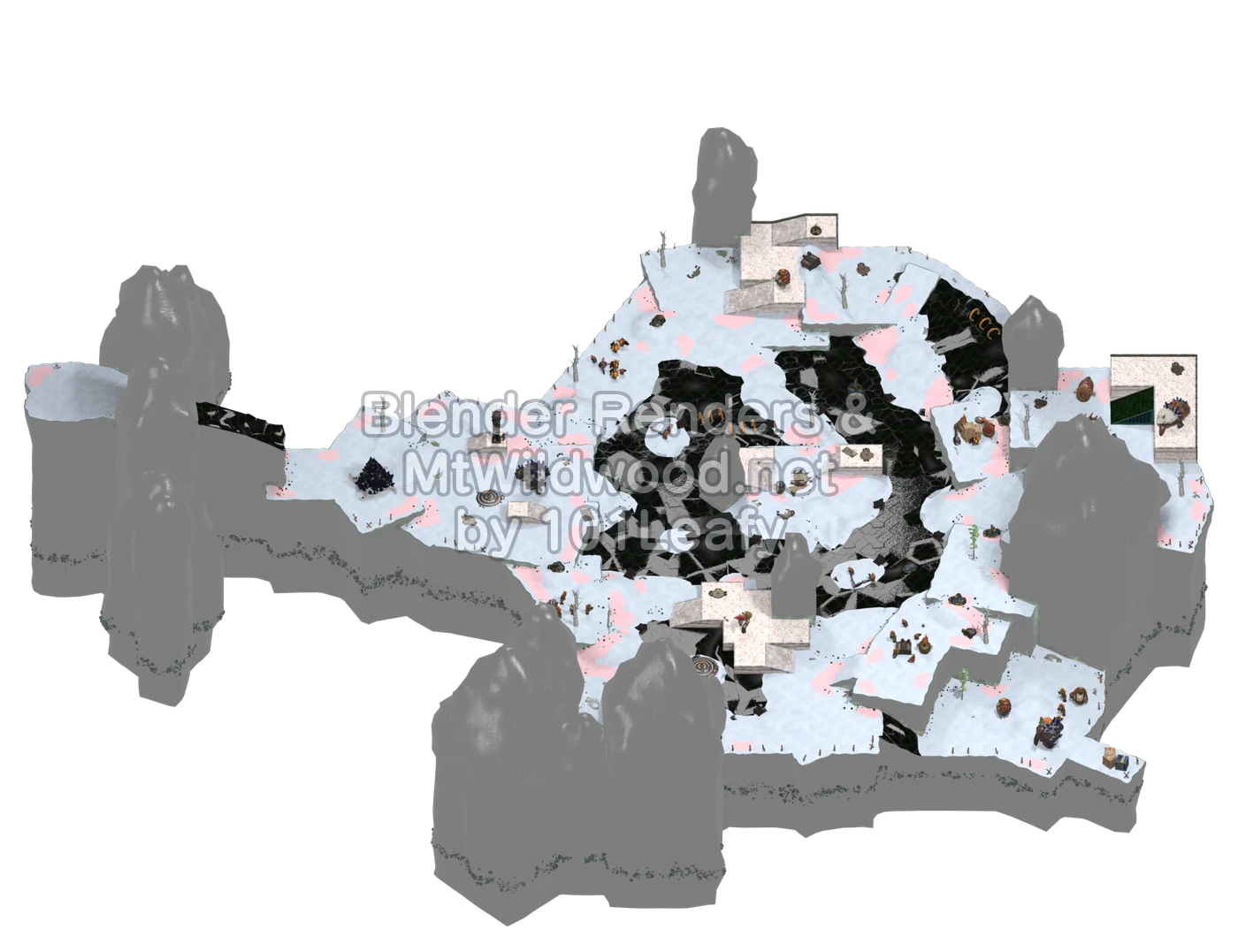 Splatoon Raiders Rinboh Lake Map (45° view) Splatoon Raiders Rinboh Lake Map (45° view)