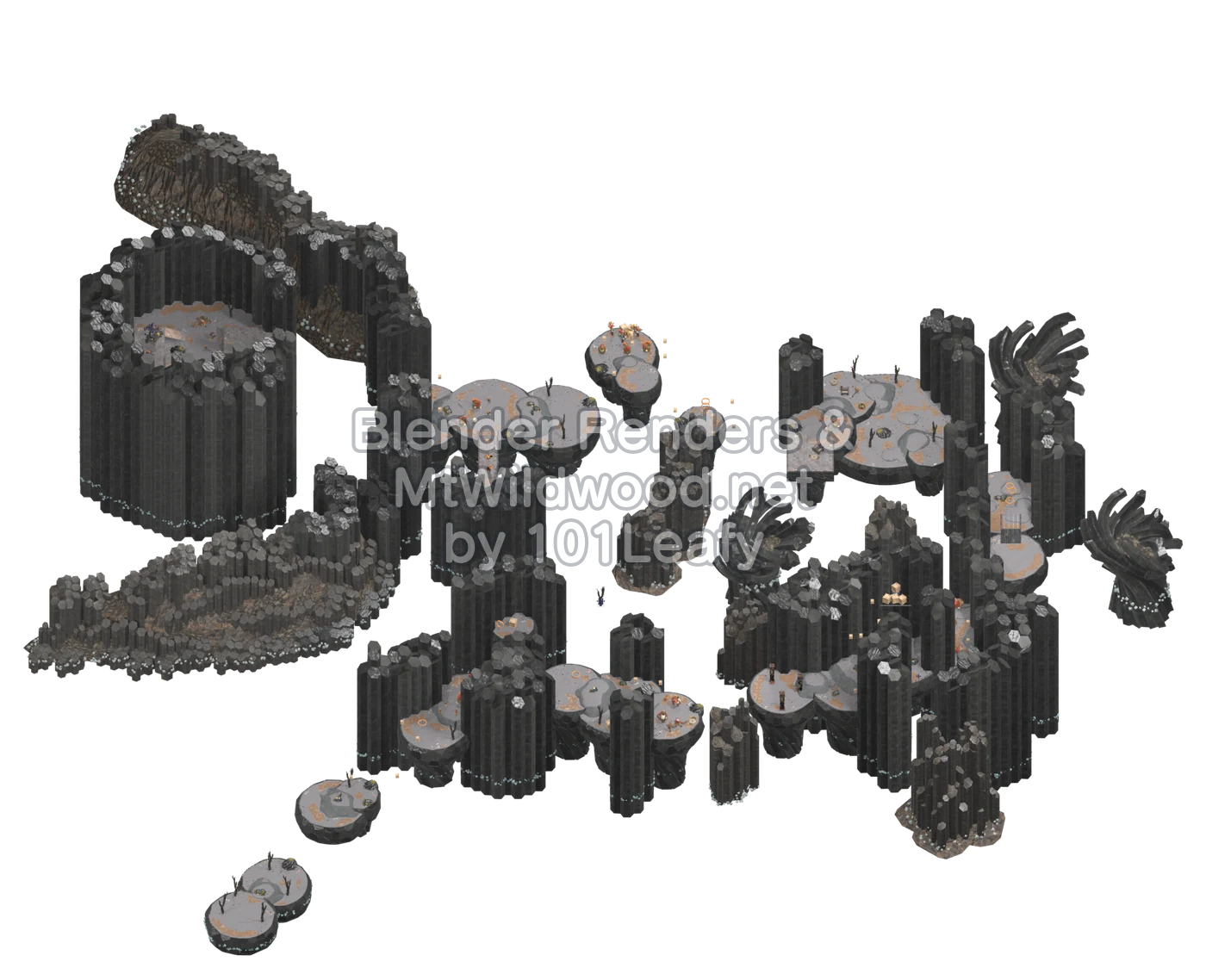 Splatoon Raiders Sahlse Vents Map (45° view)