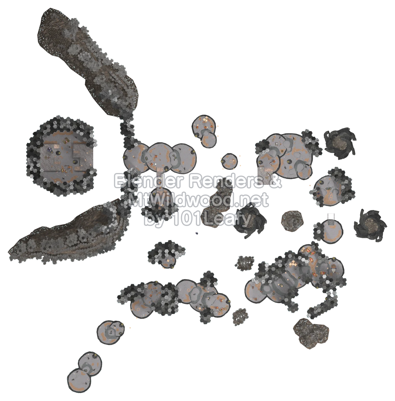 Splatoon Raiders Sahlse Vents Map (top view)