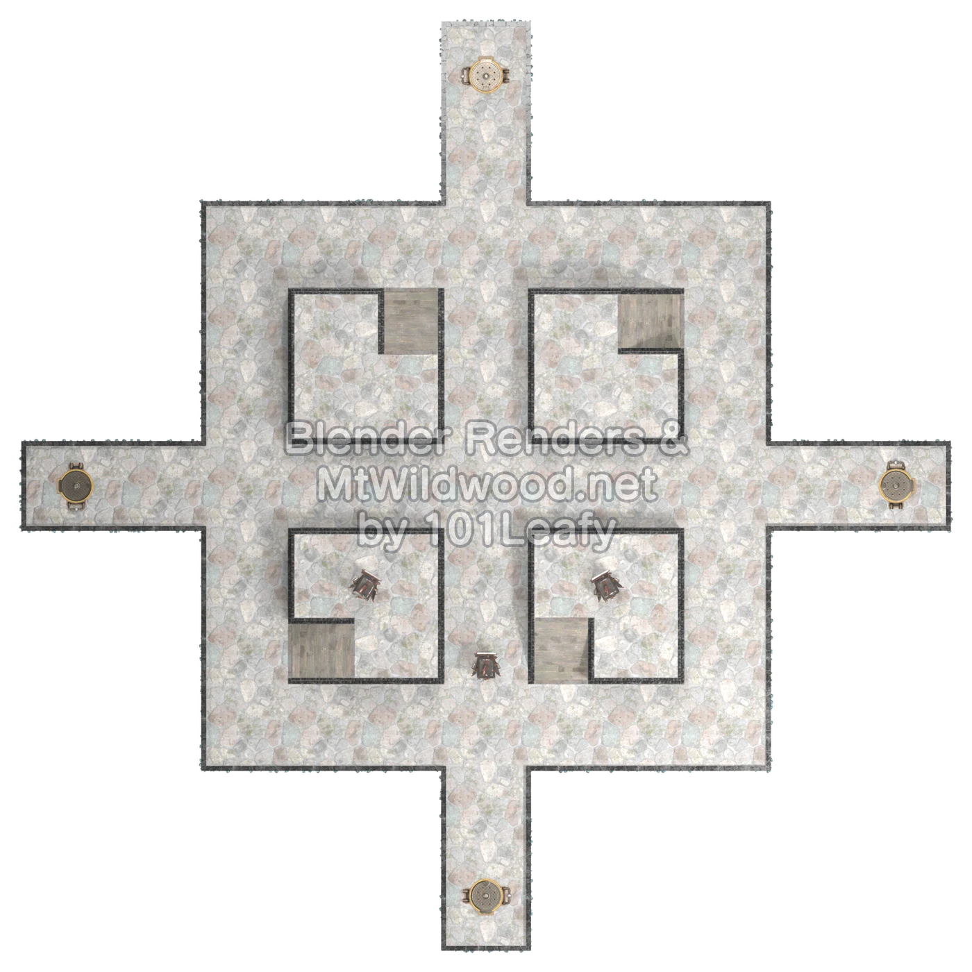 Splatoon Raiders Sheeyz Den Map (top view)