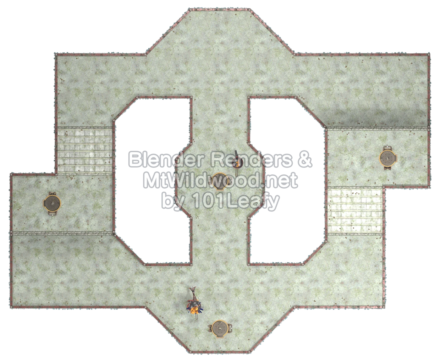 Splatoon Raiders Spigetty Den Map (top view)