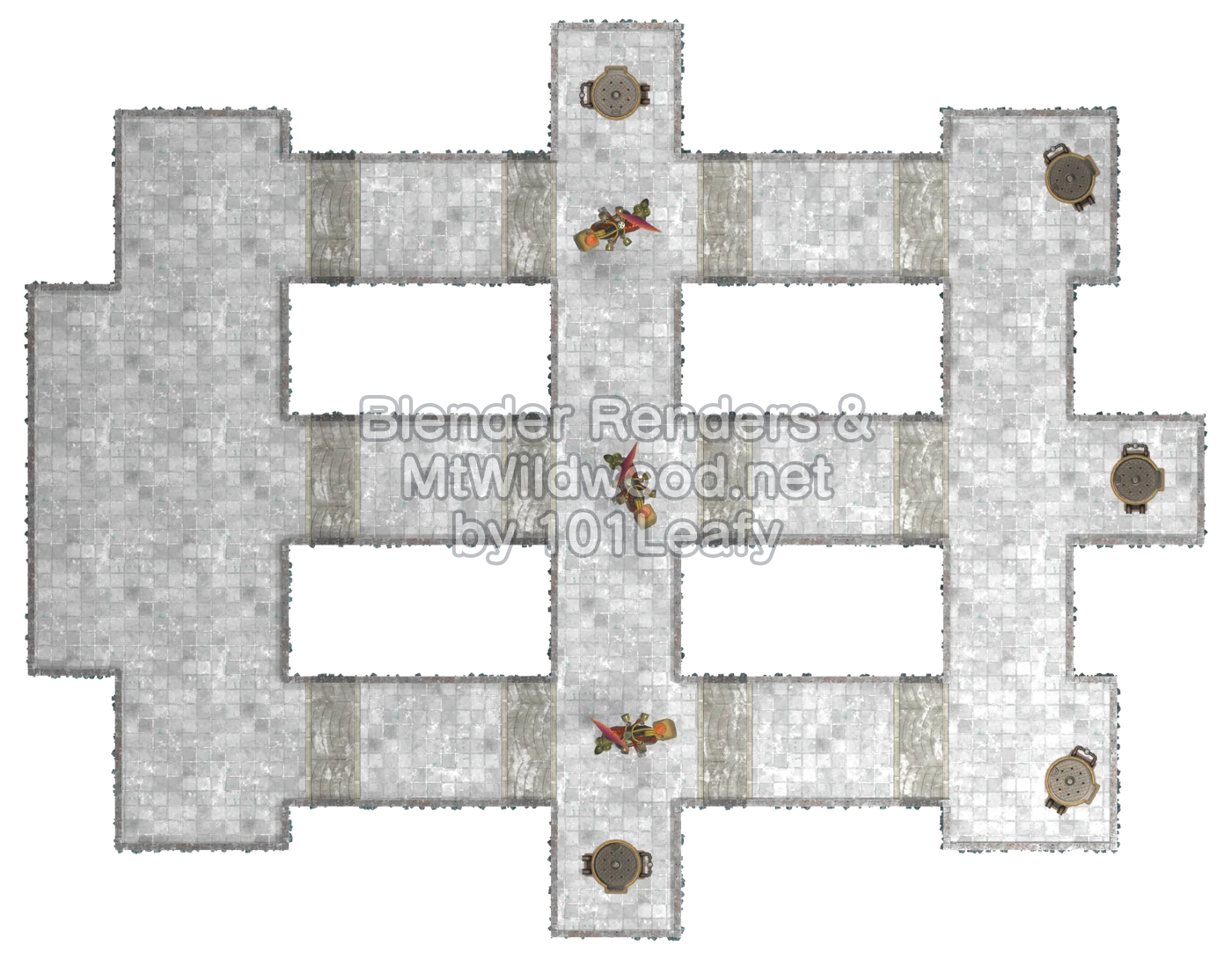 Splatoon Raiders Sylkin Den Map (top view)