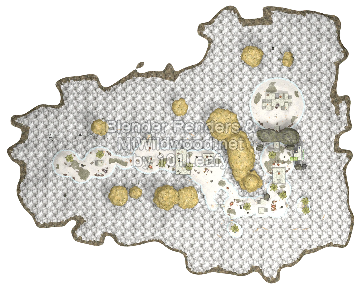 Splatoon Raiders Rochers de Potaaj : carte (vue de dessus)