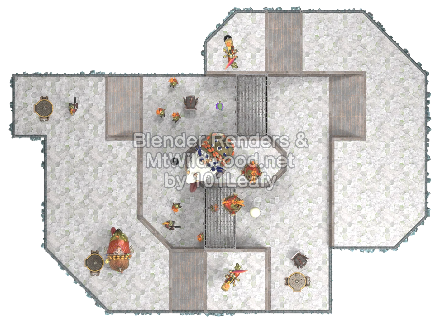 Splatoon Raiders Unnyarang Buried Ruins Floor 2 Map (top view)