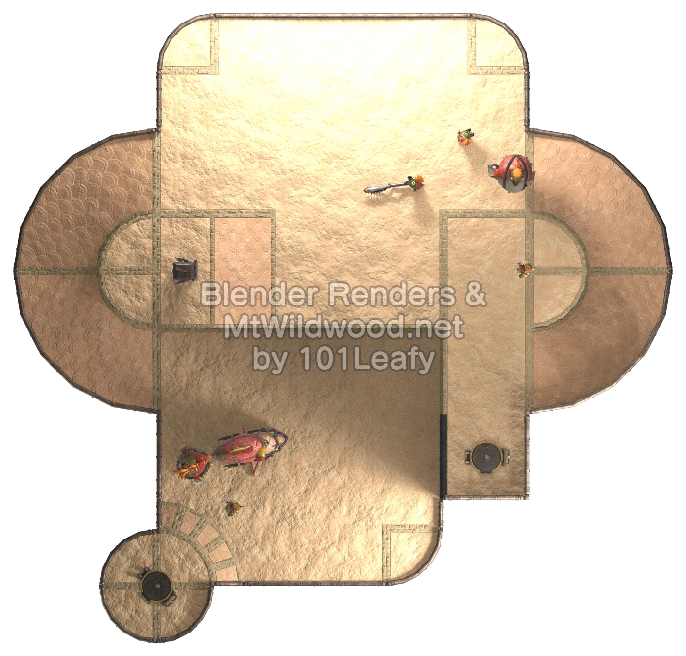 Splatoon Raiders Upper Tier Floor 3 Map (top view)