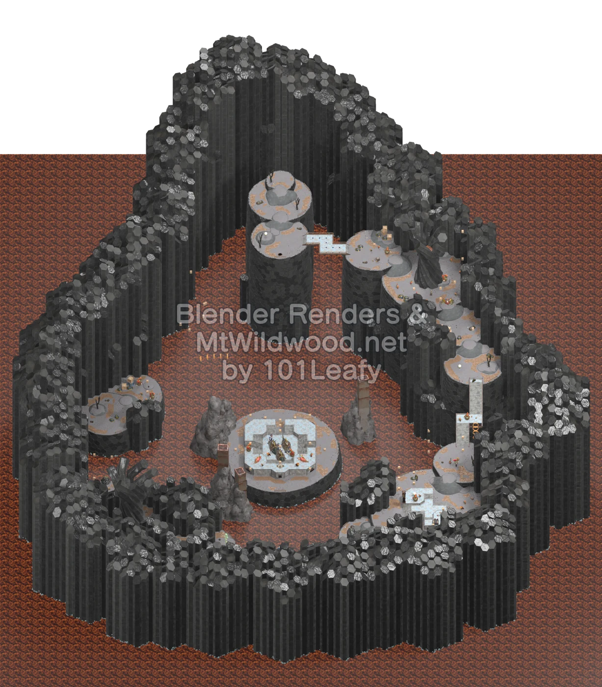 Splatoon Raiders Uven Crater Map (45° view) Splatoon Raiders Uven Crater Map (45° view)