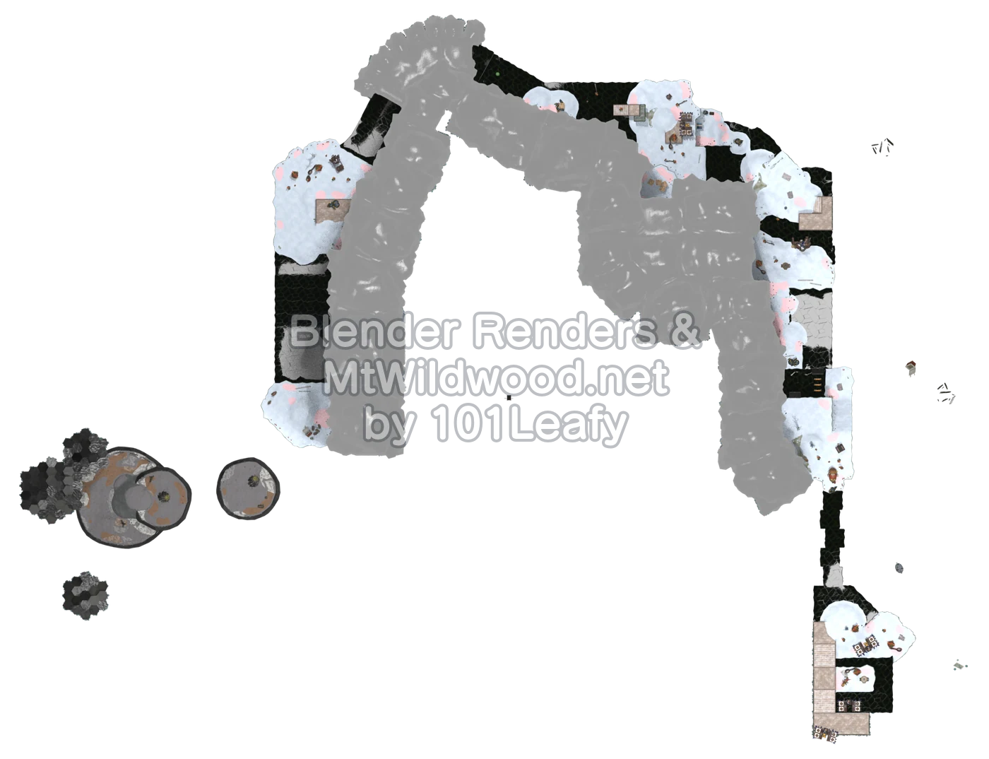 Splatoon Raiders Vanilo Mountain Map (top view)