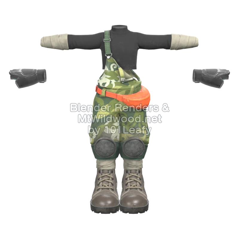 Splatoon Raiders Algae Camo (Front) 3D Render Splatoon Raiders Algae Camo (Front) 3D Render