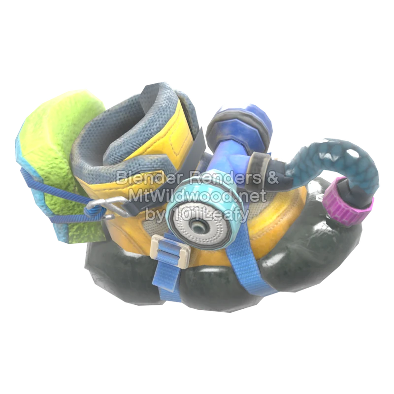 Splatoon Raiders Blast Boot 1 (Back) 3D Render