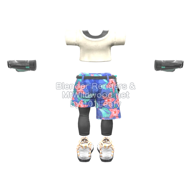Splatoon Raiders Blue Paradise (Back) 3D Render