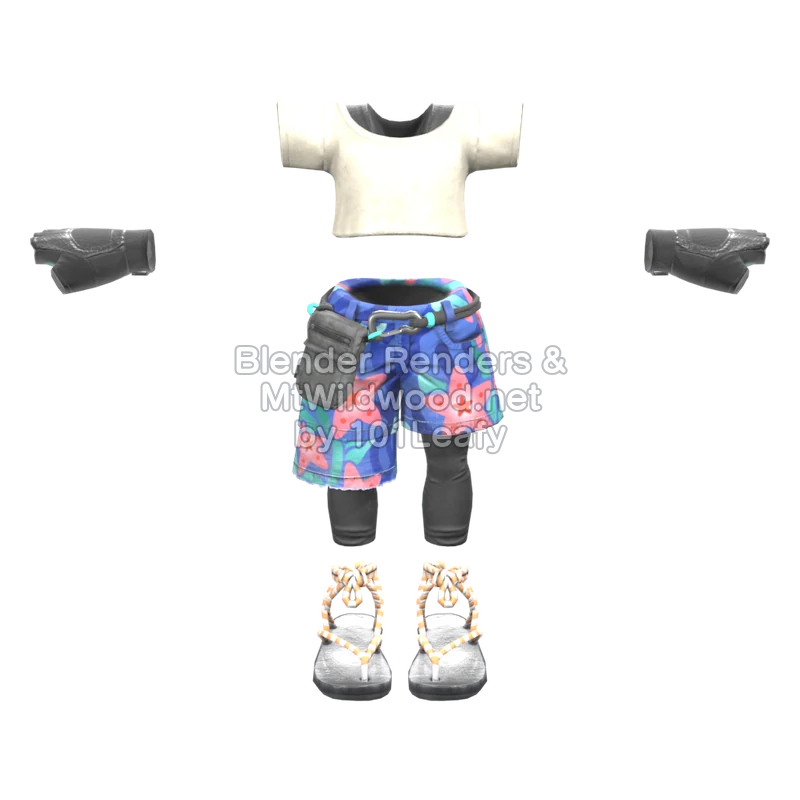 Splatoon Raiders Blue Paradise (Front) 3D Render