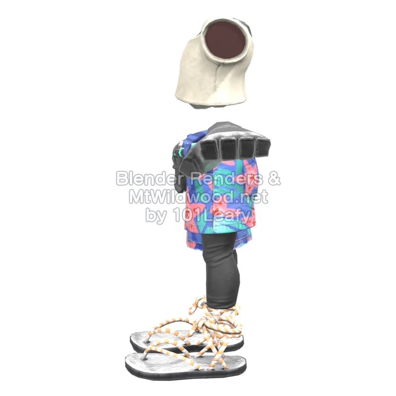 Splatoon Raiders Blue Paradise (Side) 3D Render