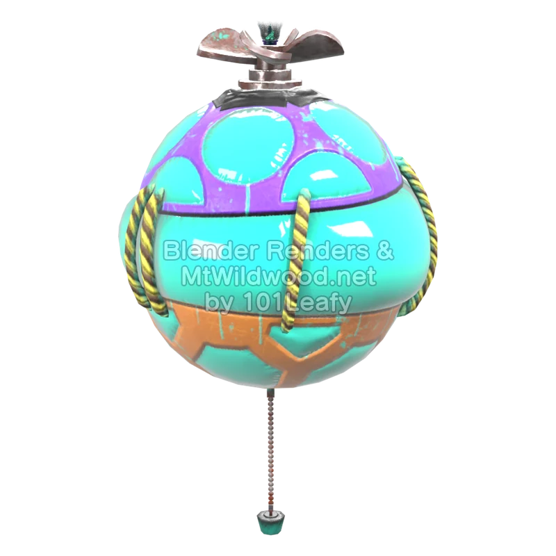 Splatoon Raiders Bombloons 2 (Front) 3D Render