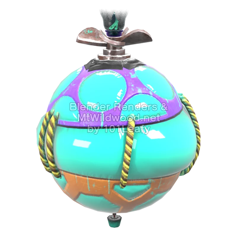 Splatoon Raiders Bombloons 3 (Front) 3D Render