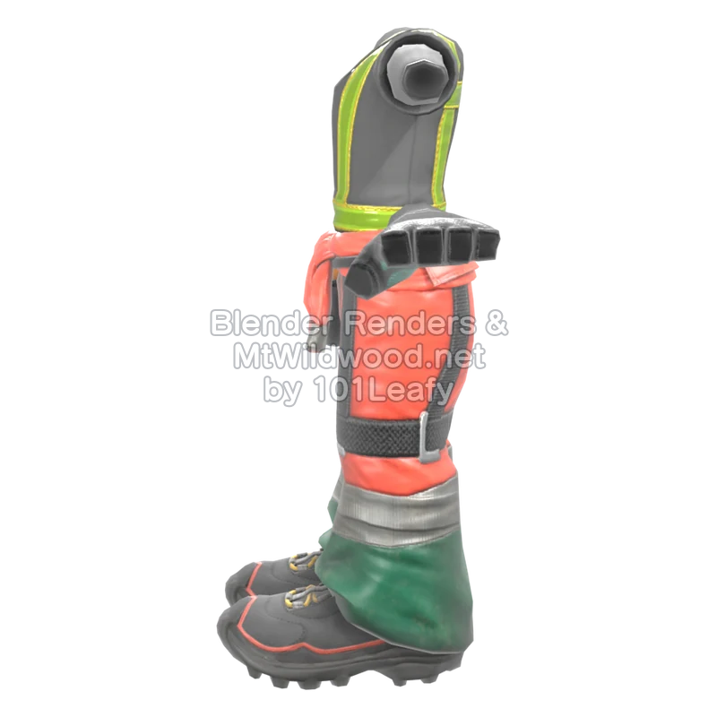 Splatoon Raiders Booyah Workwear (Side) 3D Render