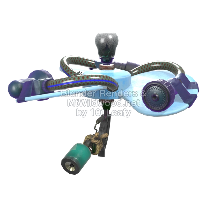 Splatoon Raiders Booyarang 4 (Back) 3D Render
