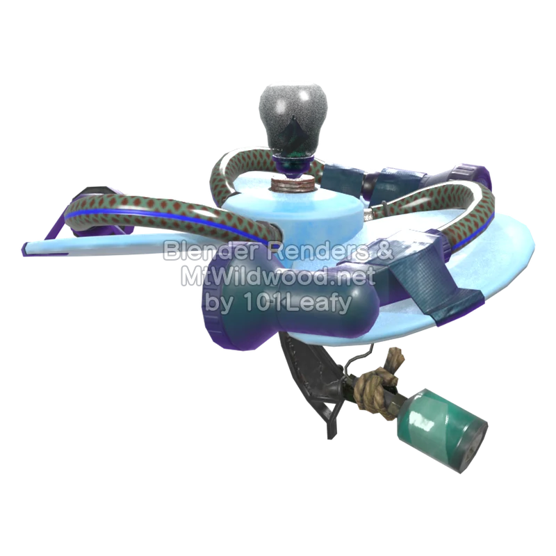Splatoon Raiders Booyarang 4 (Side) 3D Render