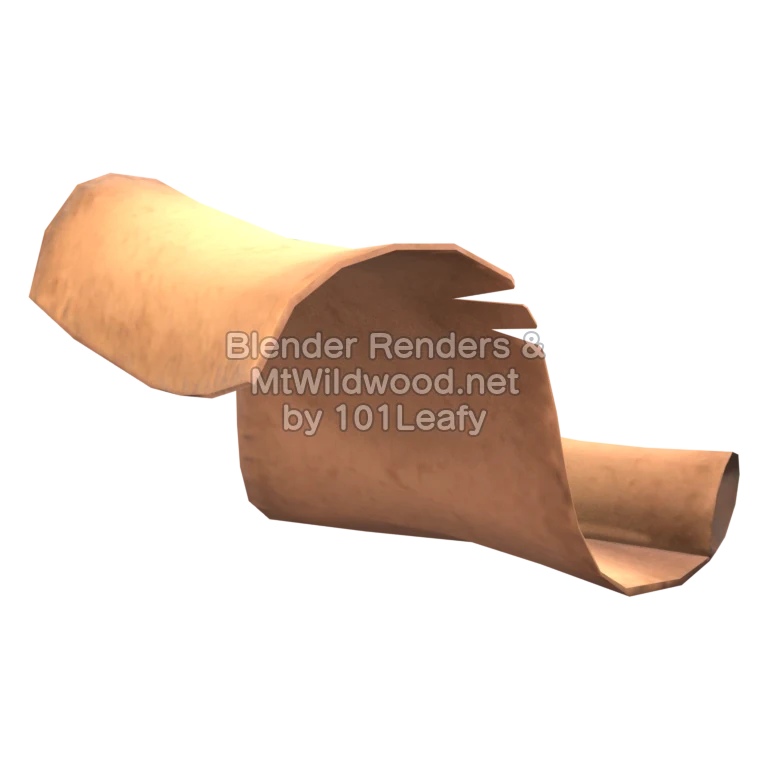 Splatoon Raiders Briny Scroll (Back) 3D Render