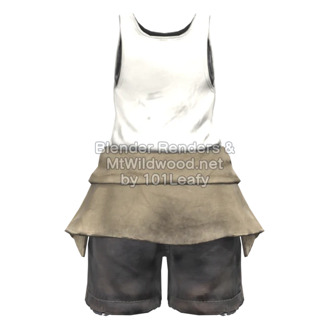 Splatoon Raiders Dingy Tank Top (Back) 3D Render