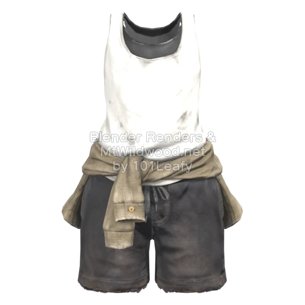 Splatoon Raiders Dingy Tank Top (Front) 3D Render