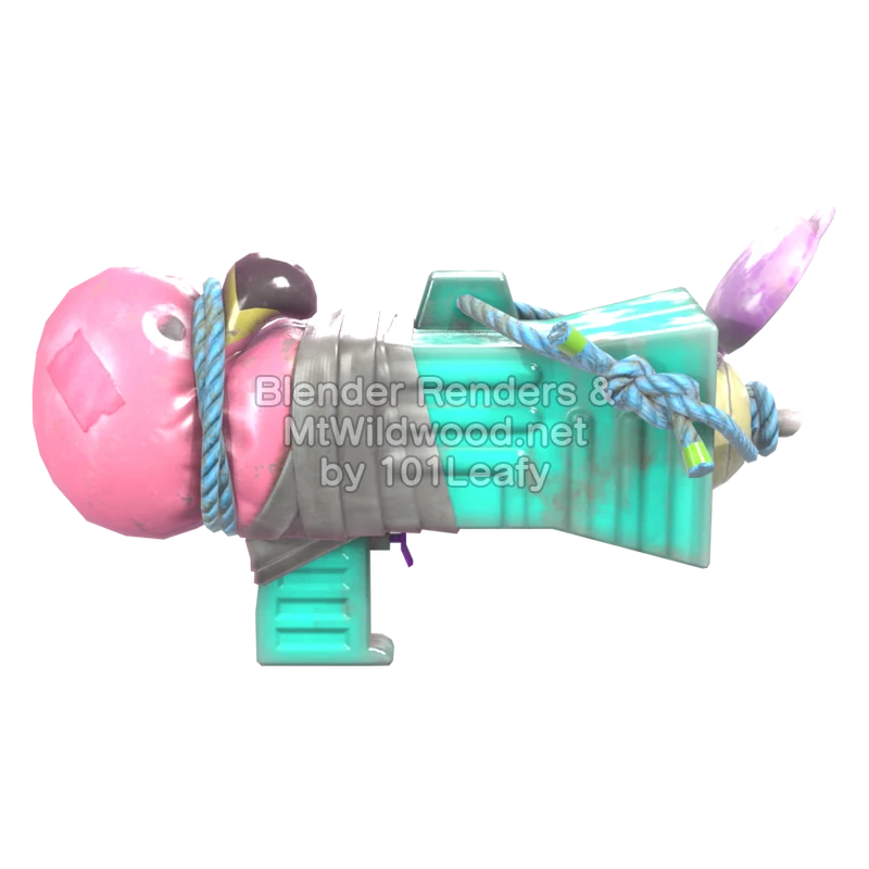 Splatoon Raiders Rociador básico flamenco (Espalda) Modelo 3D