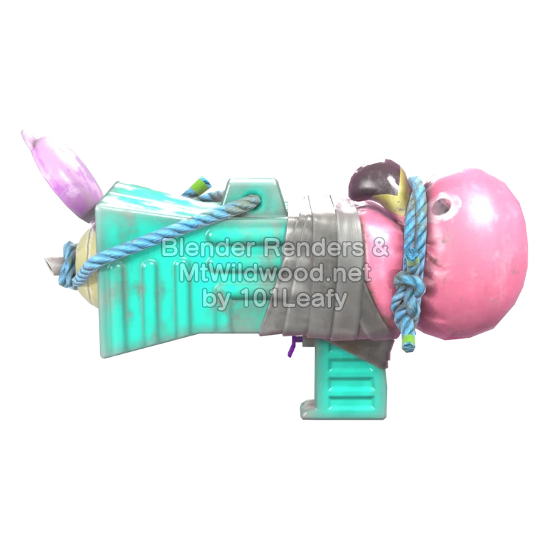 Splatoon Raiders Rociador básico flamenco (Frente) Modelo 3D