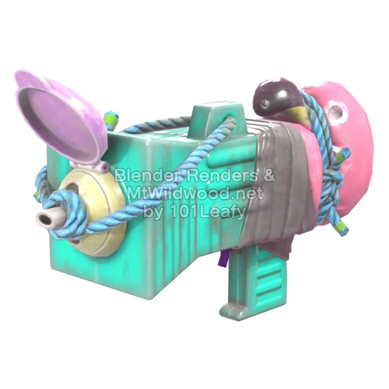 Splatoon Raiders Rociador básico flamenco (Lado) Modelo 3D
