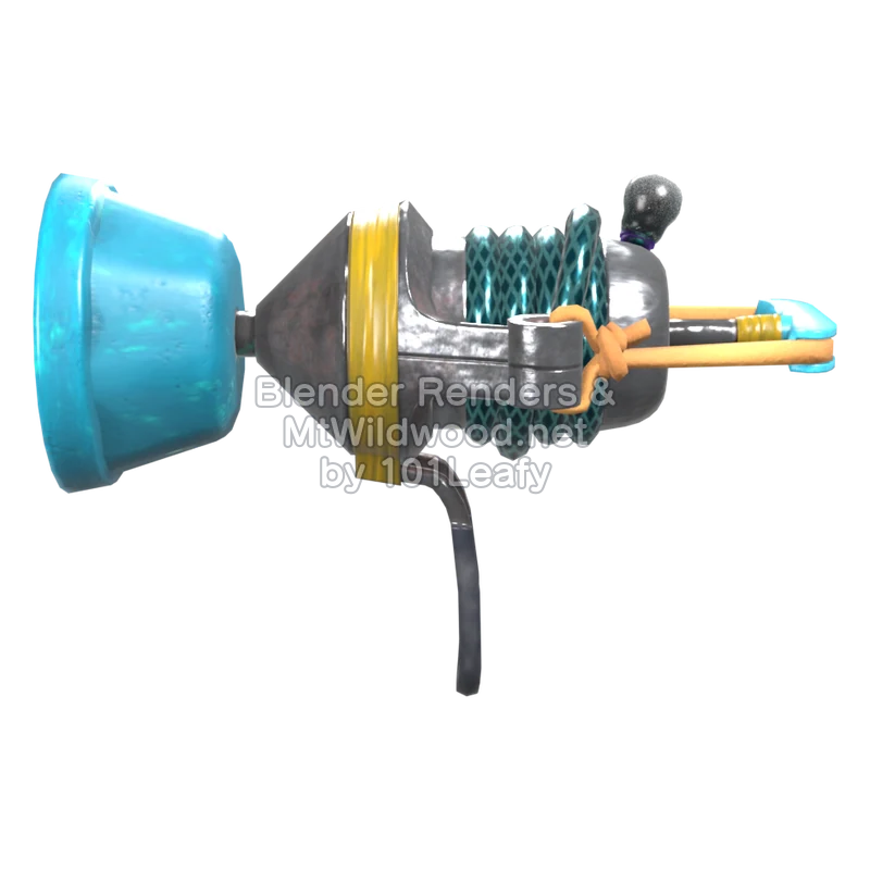 Splatoon Raiders Flywire 7 (Side) 3D Render