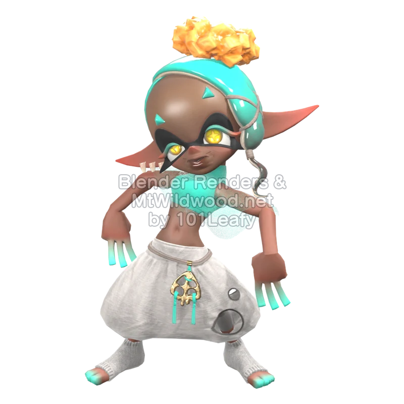 Splatoon Raiders Frye 1 (Front) 3D Render