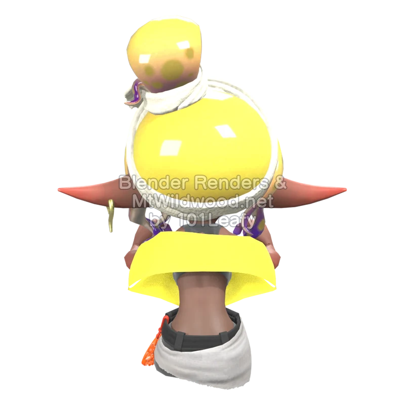 Splatoon Raiders Frye 3 (Back) 3D Render