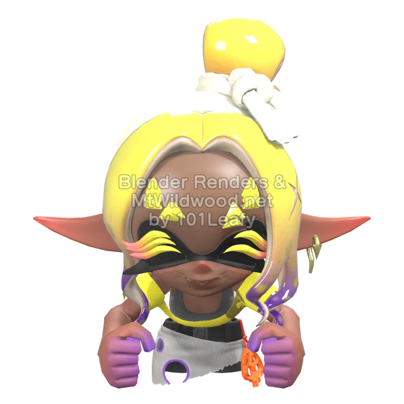 Splatoon Raiders Frye 3 (Front) 3D Render