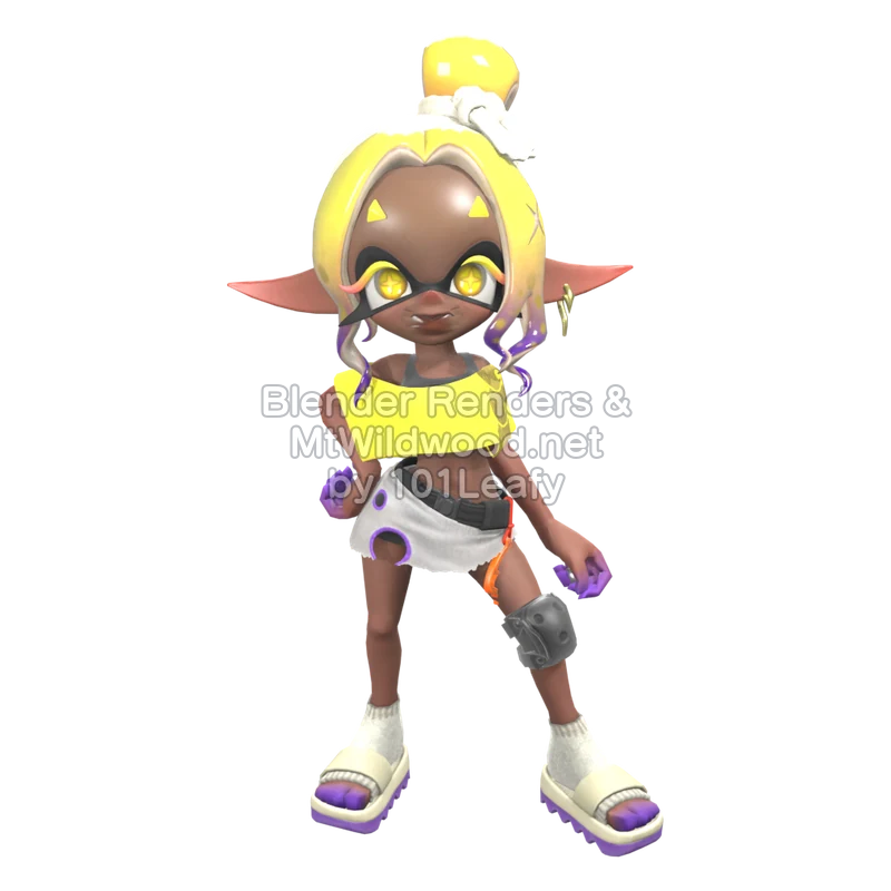Splatoon Raiders Frye 4 (Front) 3D Render
