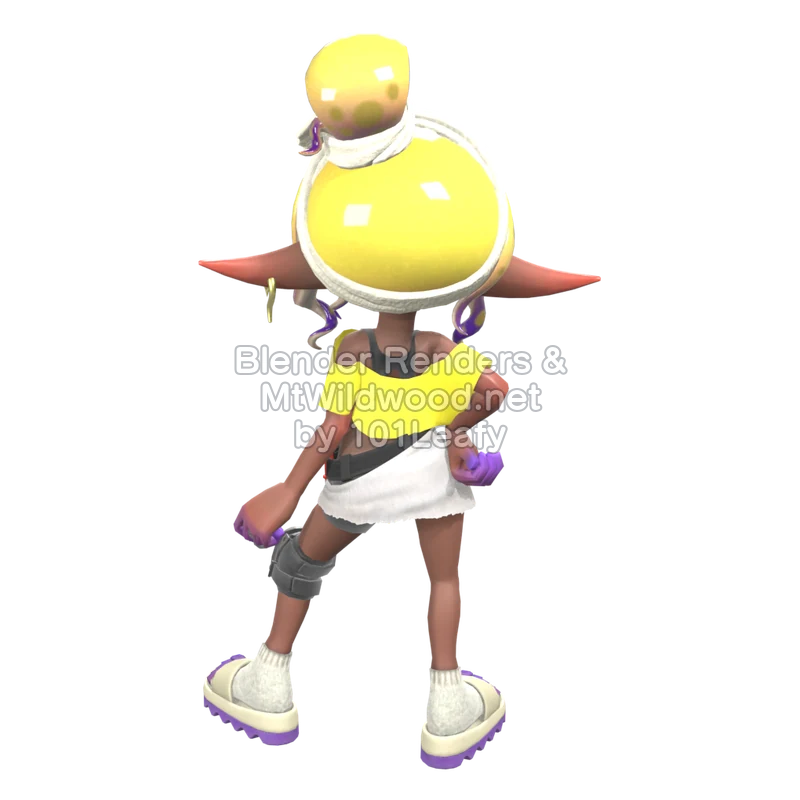 Splatoon Raiders Frye 5 (Back) 3D Render