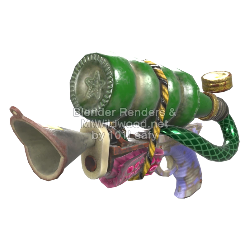 Splatoon Raiders Rociador cristal (Lado) Modelo 3D