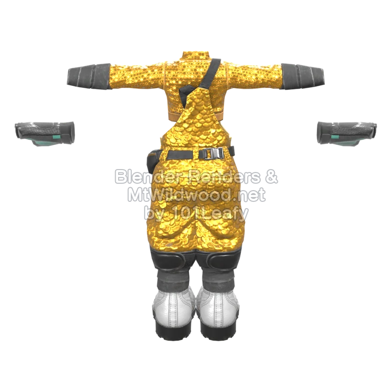 Splatoon Raiders Golden Forever 1 (Back) 3D Render