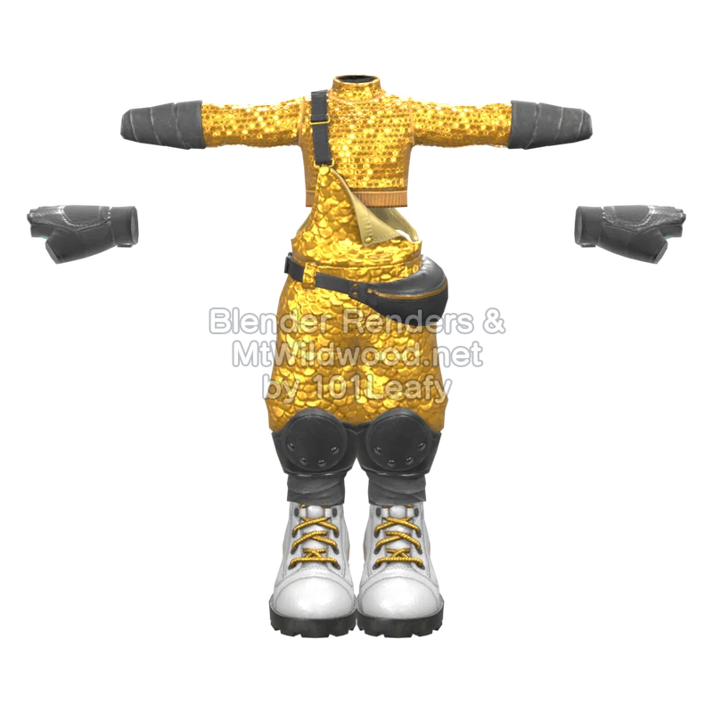 Splatoon Raiders Golden Forever 1 (Front) 3D Render