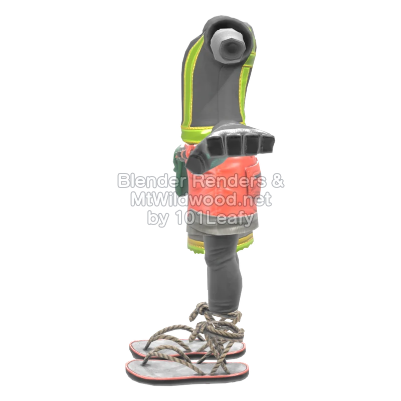 Splatoon Raiders Help Workwear (Side) 3D Render