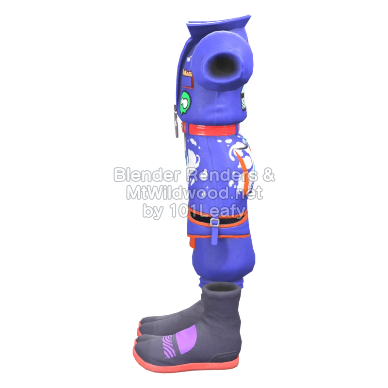 Splatoon Raiders Hohojiro Fighting Gear 1 (Side) 3D Render