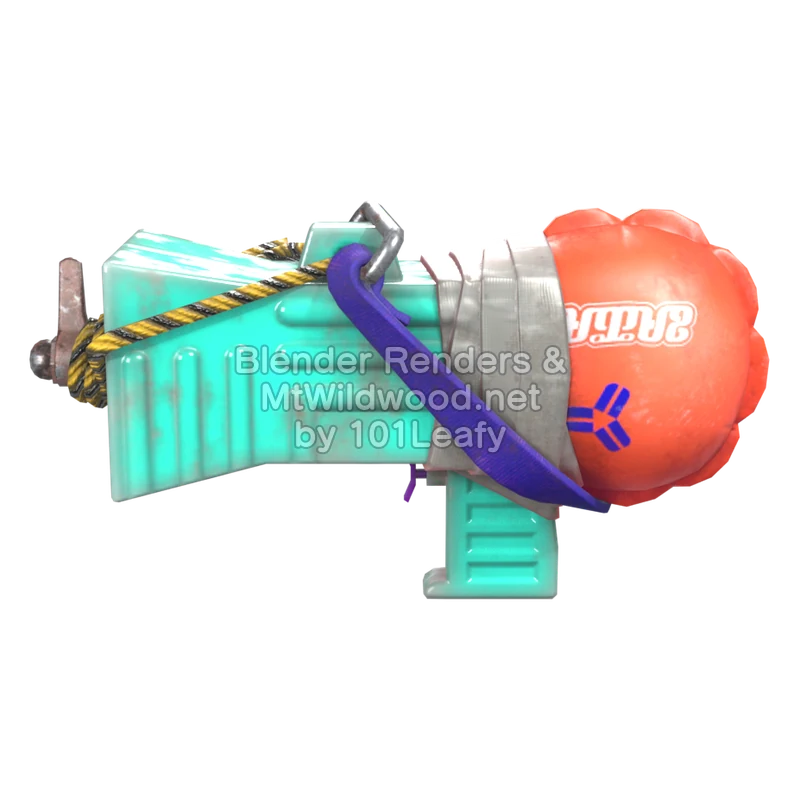 Splatoon Raiders Rociador básico salvavidas (Frente) Modelo 3D