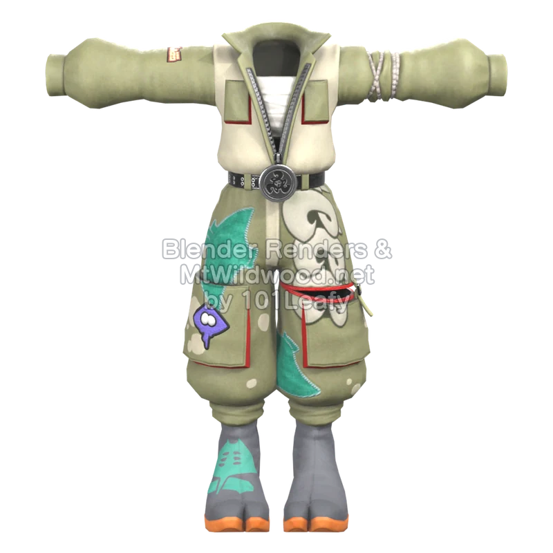 Splatoon Raiders Manta Fighting Gear 1 (Front) 3D Render Splatoon Raiders Manta Fighting Gear 1 (Front) 3D Render