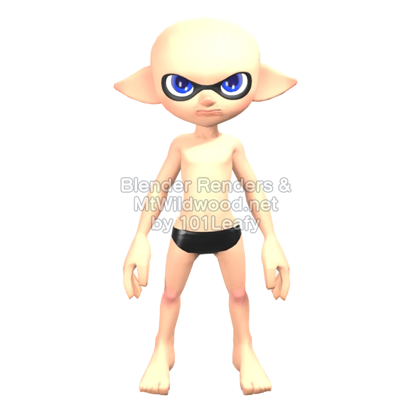 Splatoon Raiders Mechanic 47 (Front) 3D Render