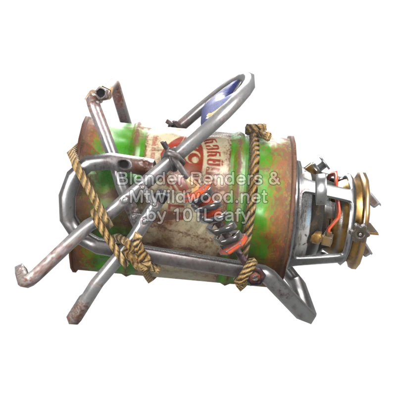 Splatoon Raiders Derramatic X barril (Espalda) Modelo 3D