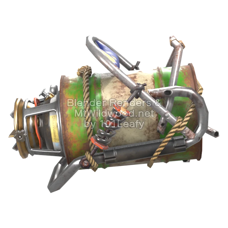 Splatoon Raiders Derramatic X barril (Frente) Modelo 3D